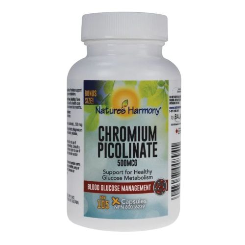 Nature's Harmony Chromium Picolinate 500 mcg, 105 Capsules