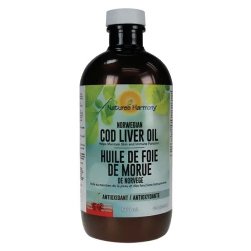 Nature's Harmony Cod Liver Oil Cherry Norwegian, 500 mL