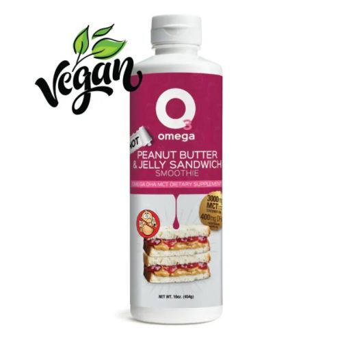 Virun O3 Omega Smoothies, NOT Peanut Butter & Jelly, Vegan 475ml