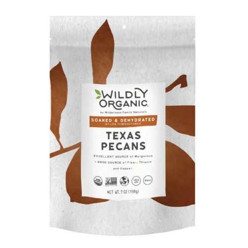 Wildly Organic Soaked & Dried, Native Heirloom Pecans, Organic, 454g
