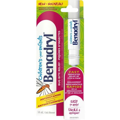 Benadryl Itch and Pain Relief Stick for Bug Bites, 14 mL