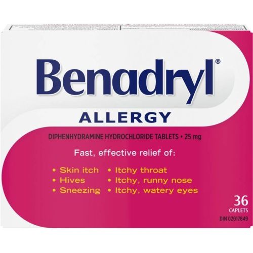Benadryl Allergy Medicine 25mg, 36 Caplets