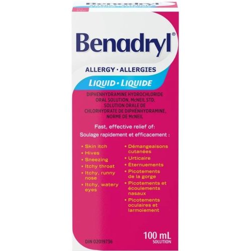 Benadryl Allergy Medicine Liquid, 100 mL
