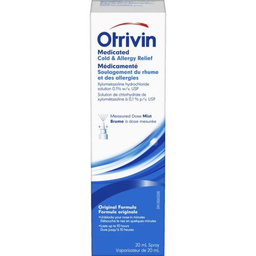 Otrivin Medicated Cold & Allergy Relief MD Mist, 20 mL