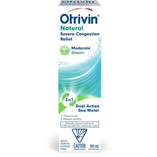Otrivin Natural Severe Congestion Relief Moderate Stream, 100 mL