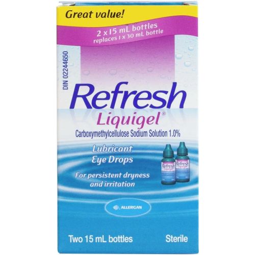 Refresh Liquigel Ophthalmic Solution, 2 x 15 mL bottles