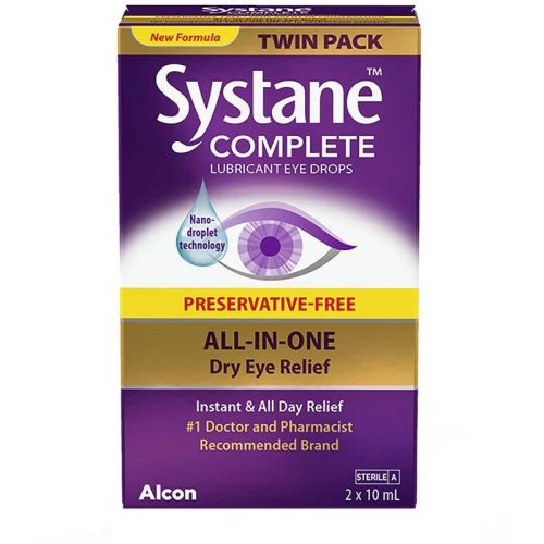 Systane Complete Preservative Free Lubricant Eye Drops, Twin Pack