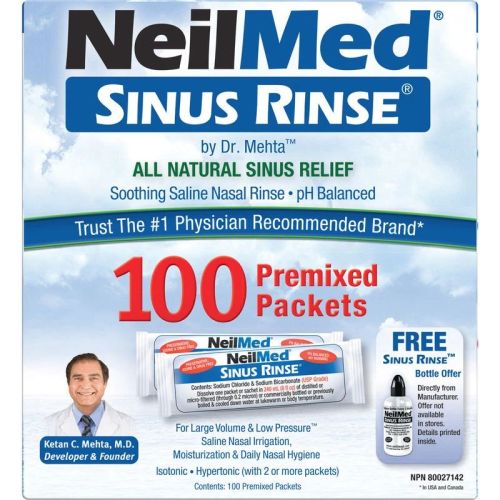 NeilMed Sinus Rinse Refills, 100 Packets