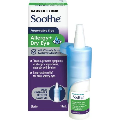 Soothe Preservative Free Allergy + Dry Eye Drops, 10 mL