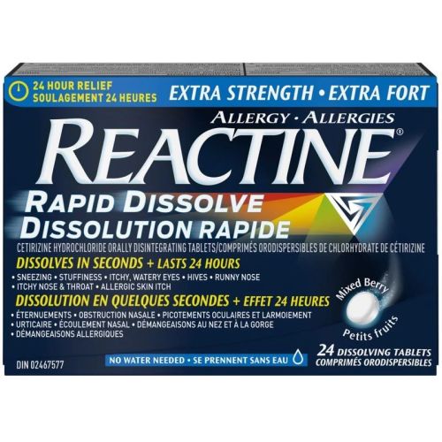 Reactine Rapid Dissolve Extra Strength 24 Hour Allergy Medicine, 24 Tablets