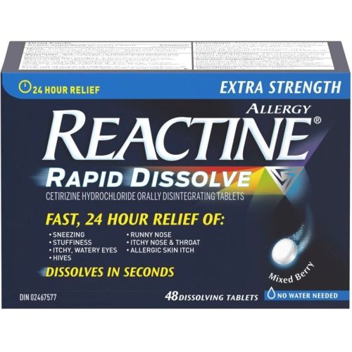 Reactine Rapid Dissolve Allergy Relief, Extra Strength, 48 Tablets