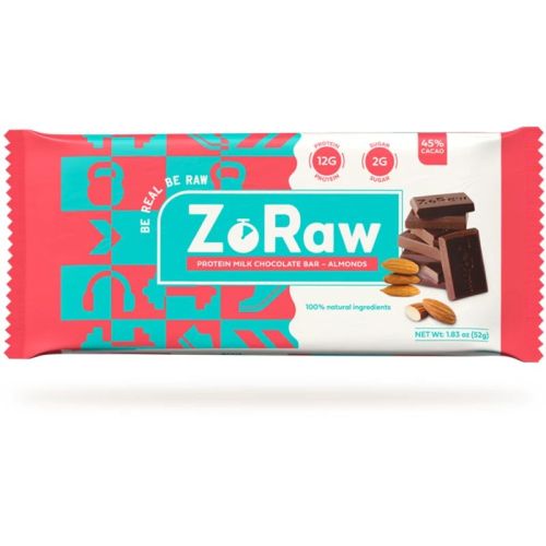 ZoRaw Chocolates Milk Chocolate - Almond & Protein, Case x 12