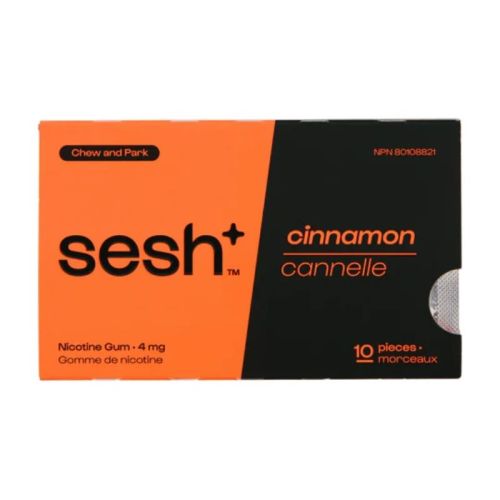 Sesh+ Nicotine Gum Cinnamon, Case x 10