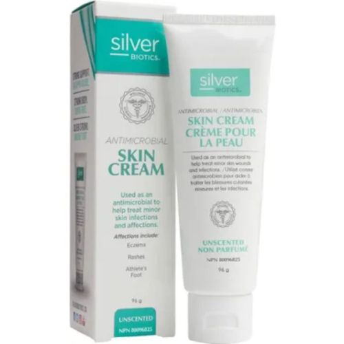 Silver Biotics Antimicrobial Skin Cream Unscented, 96g