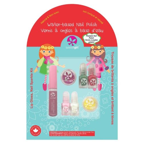 Suncoat Holiday Magic Lip Gloss Nail Sparkle Kit