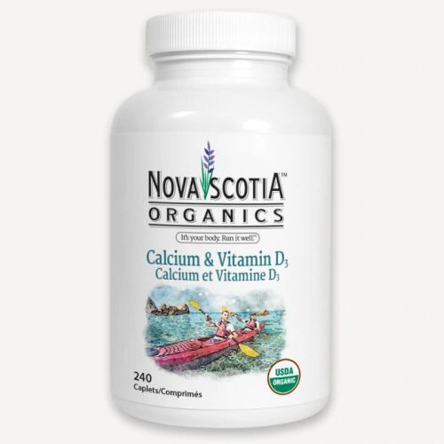 Nova Scotia Organics Calcium + Vitamin D3, 240 Capsules
