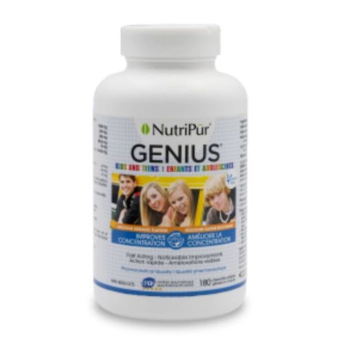 628066188007 Nutripur Inc Genius Kids And Teens, 180 Chewables
