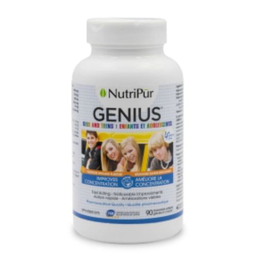 628066188908 Nutripur Inc Genius Kids And Teens, 90 Softgels