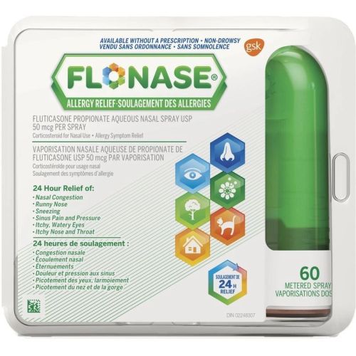 Flonase Allergy Nasal Spray, Non-Drowsy, 60 Sprays