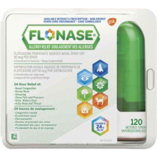 060815134017 Flonase Allergy Nasal Spray, Non-Drowsy, 120 Sprays