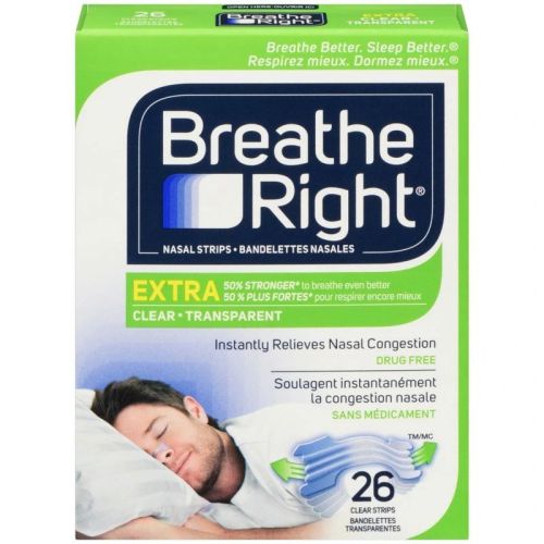 Breathe Right Nasal Strips Extra Clear 26 Clear Strips