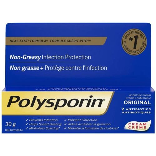 Polysporin Original Antibiotic Cream Heal-Fast Formula, 30 g