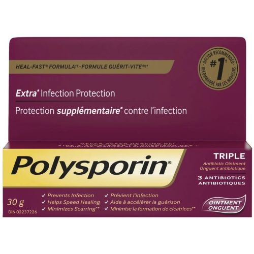 Polysporin Triple Antibiotic Cream Heal-Fast Formula, 30 g