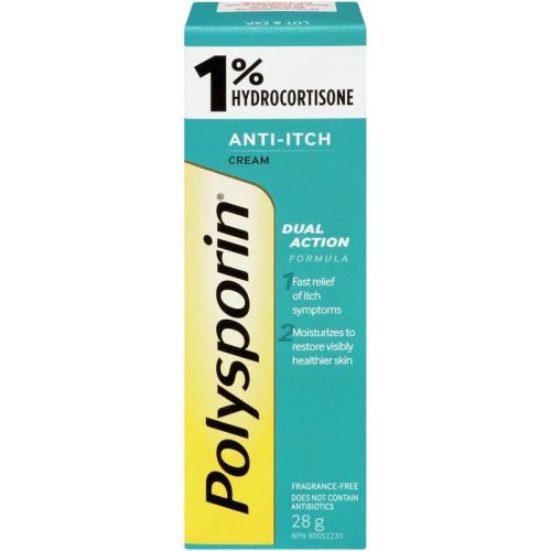 Polysporin 1% Hydrocortisone Anti Itch Cream, 28 g