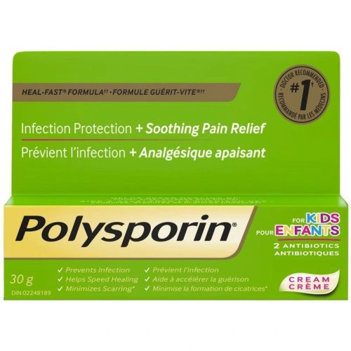 Polysporin Antibiotic Cream for Kids First Aid Care, 30 g