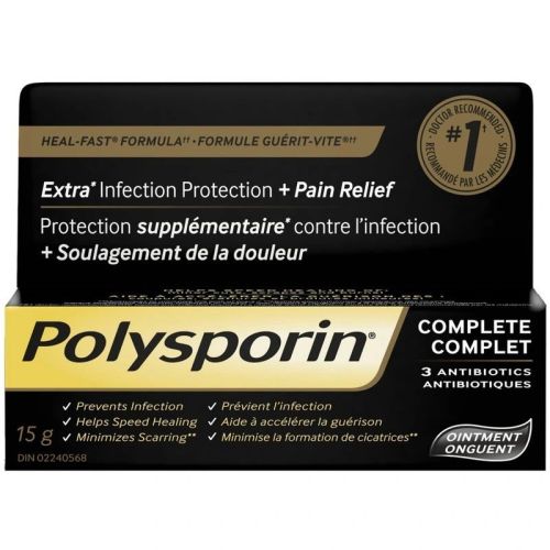 Polysporin Complete Antibiotic Ointment Heal-Fast Formula, 15 g