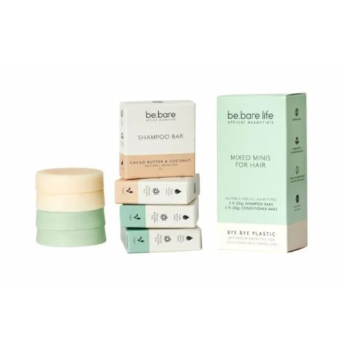 Be.Bare Life Hair Mixed 2 Shampoo & 2Conditioner Bars, 20g x 4