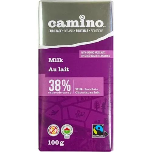 Camino Organic Milk (38% Cocoa), 100gx12