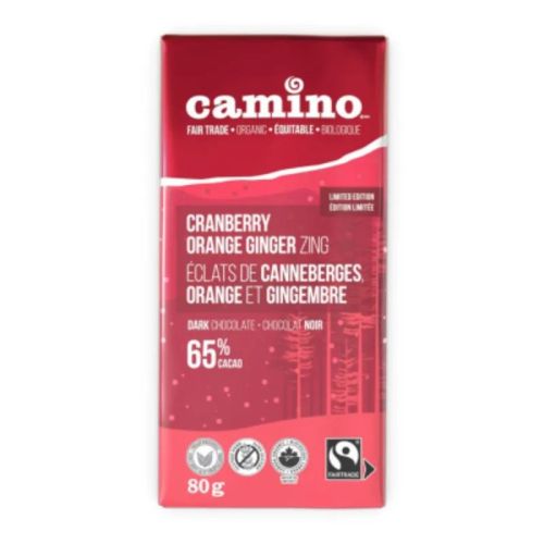 Camino Organic Cranberry, Orange, Ginger, 80gx14