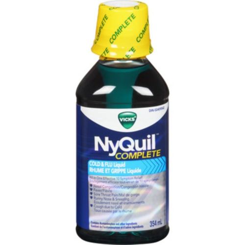 Vicks NyQuil COMPLETE Cold, Flu, and Congestion Medicine, 354 mL