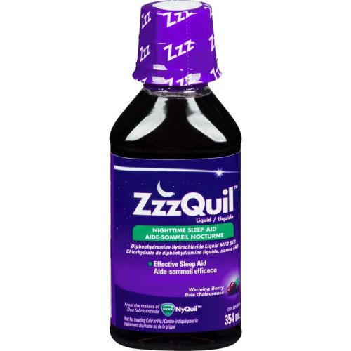 Vicks ZzzQuil Nighttime Sleep Aid Liquid Warming Berry, 354 mL
