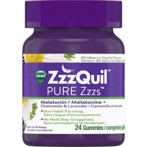 Vicks ZzzQuil PURE Zzzs Melatonin Sleep Aid, 24 Gummies