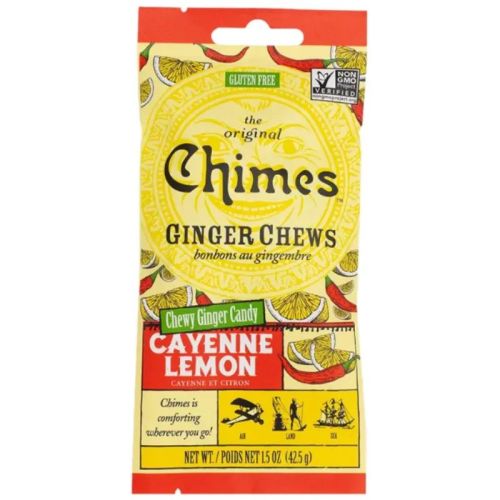 Chimes Gourmet Cayenne Lemon Ginger Chew, 42.5g x 12