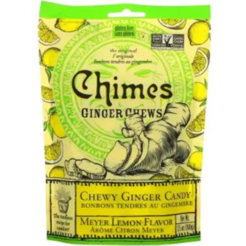 Chimes Gourmet Meyer Lemon Ginger Chews Bag, 100g