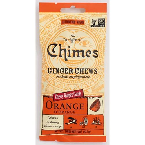 Chimes Gourmet Orange Ginger Chews, 42.5g x 12