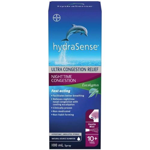 hydraSense Nighttime Congestion Nasal Spray, 100 mL