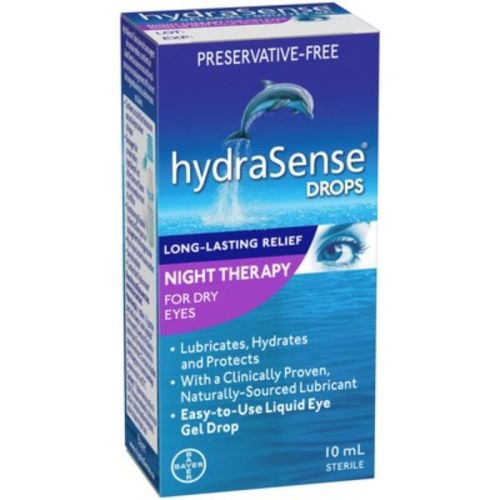 hydraSense Night Therapy Eye Drops, For Dry Eyes, 10 mL