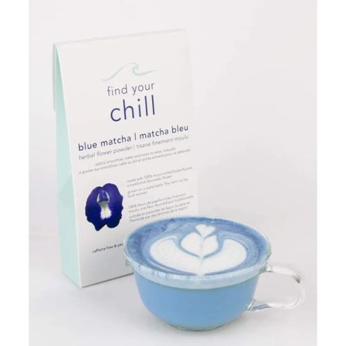 Two Hills Tea Find Your Chill Blue Matcha Herbal Flower Powder, 45g