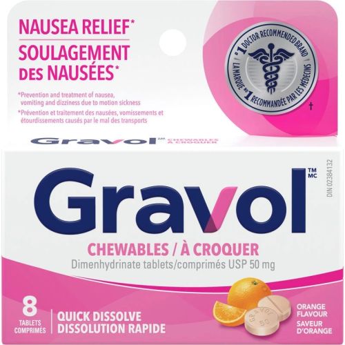 Gravol Quick Dissolve Chewable, 50 mg