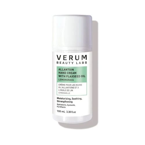 Verum Beauty Labs Allantoin Hand Cream with Flaxseed Oil, Lemongrass, 100ml