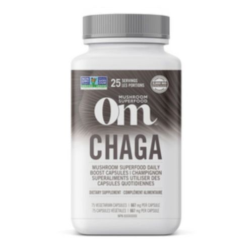 OM Mushroom Chaga Mushroom 667mg, 75 Capsules