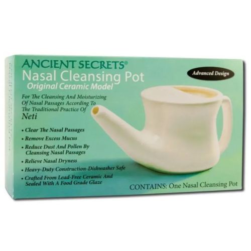 Ancient Secret Nasal Cleansing (Neti) Pot, Original Ceramic