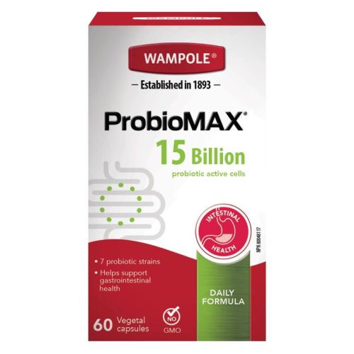 Wampole Probiomax 15 Billion, 60 Vegetal Capsules