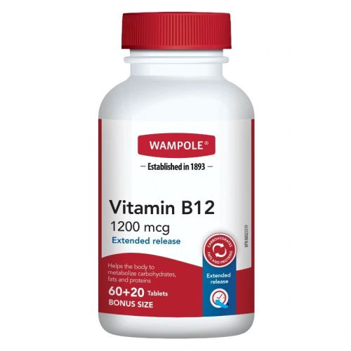 Wampole Vitamin B12 1200 mcg Extended Release, 80 Tablets