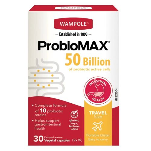 Wampole Probiomax 50 Billion, 30 Vegetal Capsules