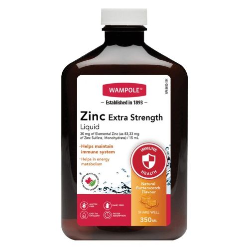 Wampole Zinc Extra Strength Liquid,  350 mL